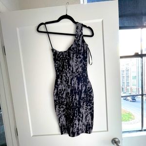 2012 bcbg one shoulder bandage dress